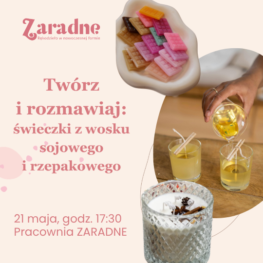 Twórz i rozmawiaj: warsztaty świec z wosku sojowego i rzepakowego